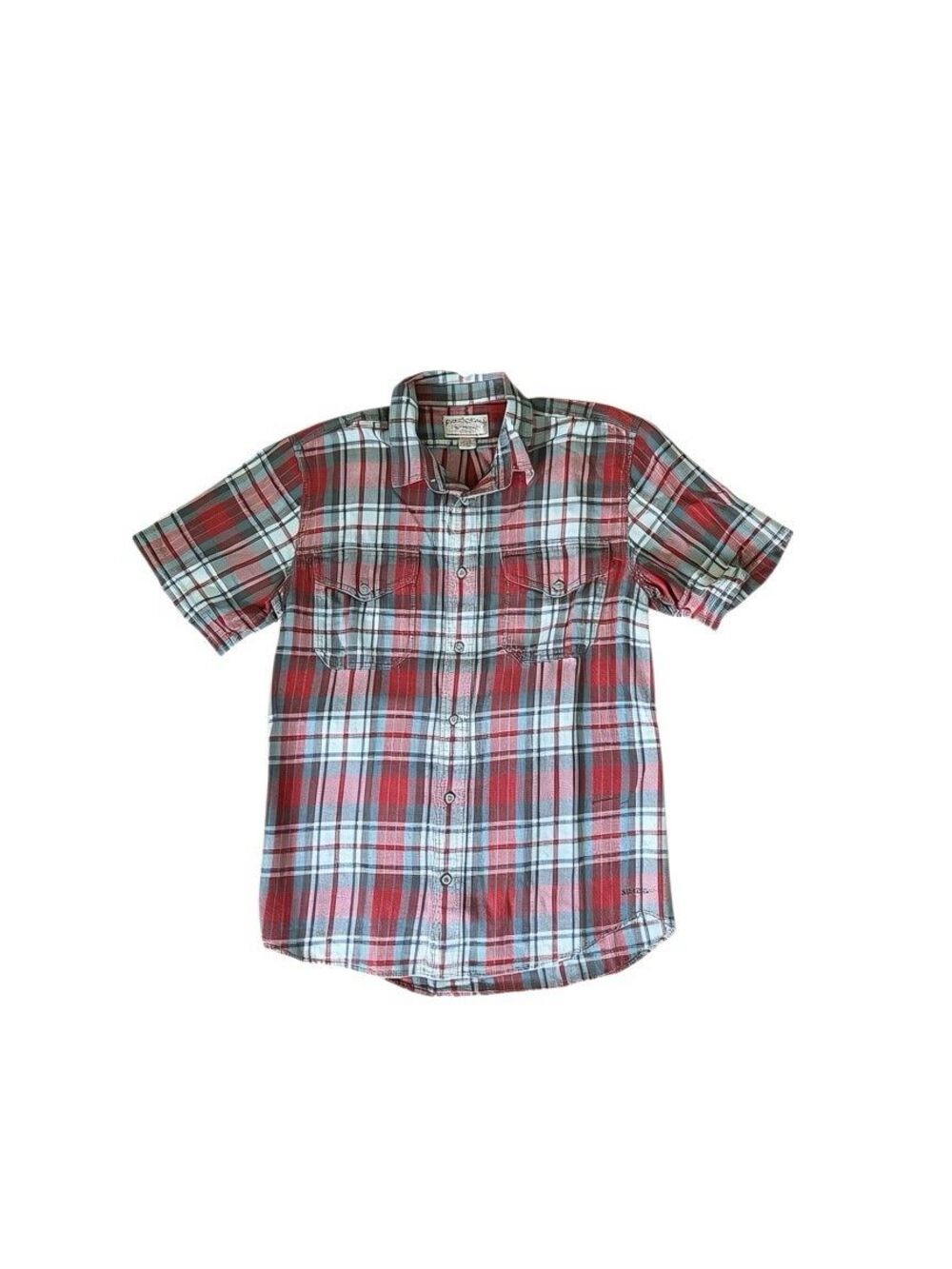 Filson Short Sleeve Lightweight Alaskan Guide Shirt Men's M Red Shadow Plaid